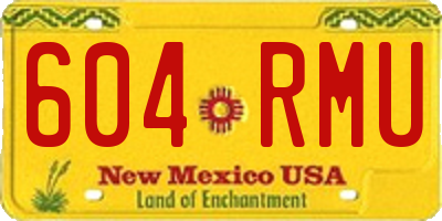 NM license plate 604RMU