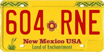 NM license plate 604RNE