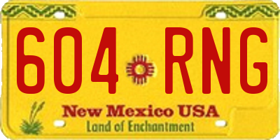 NM license plate 604RNG