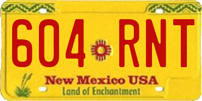 NM license plate 604RNT