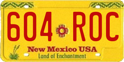 NM license plate 604ROC