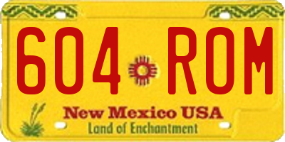 NM license plate 604ROM