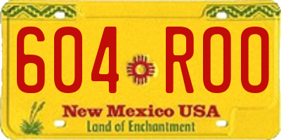 NM license plate 604ROO