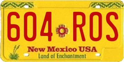 NM license plate 604ROS
