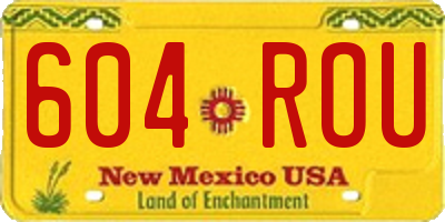 NM license plate 604ROU