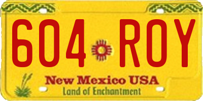 NM license plate 604ROY