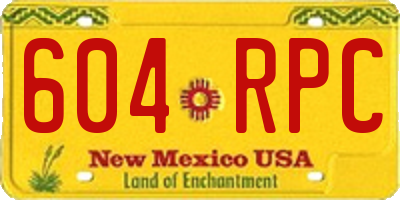 NM license plate 604RPC