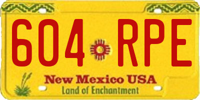 NM license plate 604RPE