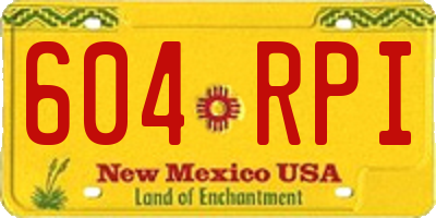 NM license plate 604RPI
