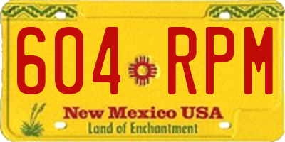 NM license plate 604RPM