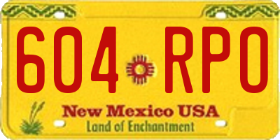 NM license plate 604RPO