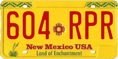NM license plate 604RPR