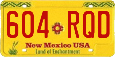 NM license plate 604RQD