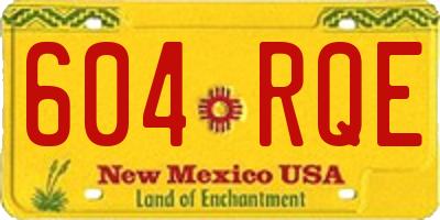 NM license plate 604RQE