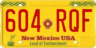 NM license plate 604RQF