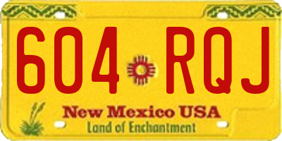 NM license plate 604RQJ
