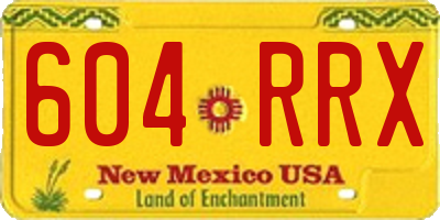 NM license plate 604RRX