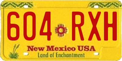NM license plate 604RXH
