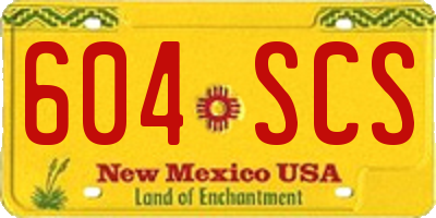 NM license plate 604SCS