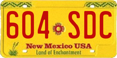 NM license plate 604SDC