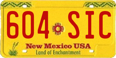 NM license plate 604SIC