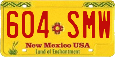 NM license plate 604SMW