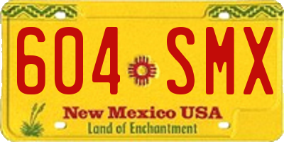 NM license plate 604SMX