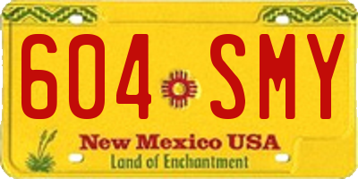 NM license plate 604SMY
