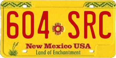 NM license plate 604SRC