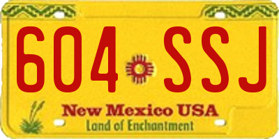 NM license plate 604SSJ