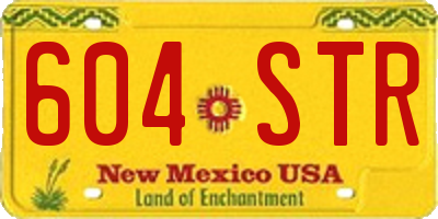 NM license plate 604STR