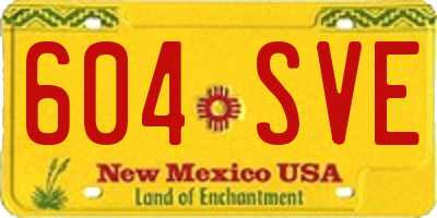 NM license plate 604SVE