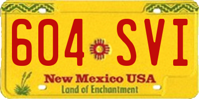 NM license plate 604SVI