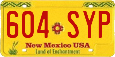 NM license plate 604SYP