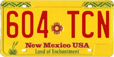 NM license plate 604TCN