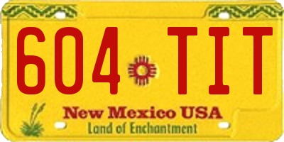 NM license plate 604TIT