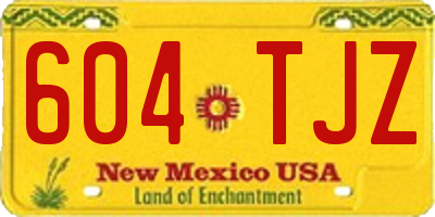 NM license plate 604TJZ