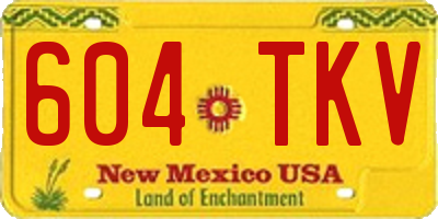 NM license plate 604TKV