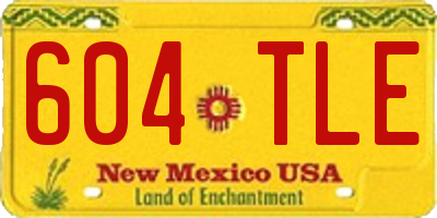 NM license plate 604TLE