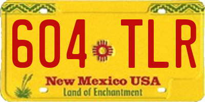 NM license plate 604TLR
