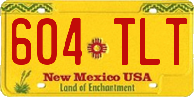 NM license plate 604TLT
