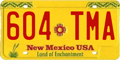 NM license plate 604TMA