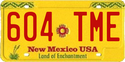 NM license plate 604TME