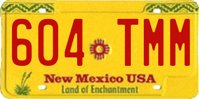 NM license plate 604TMM
