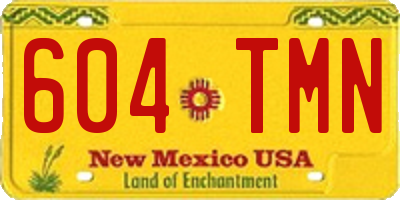 NM license plate 604TMN