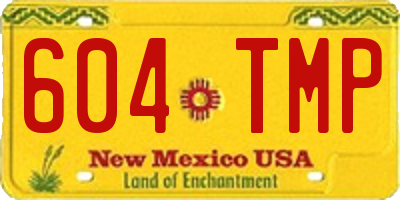 NM license plate 604TMP
