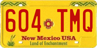 NM license plate 604TMQ