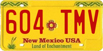 NM license plate 604TMV
