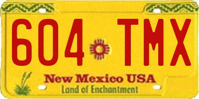 NM license plate 604TMX