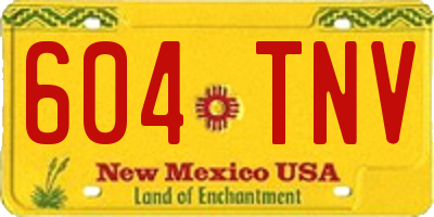 NM license plate 604TNV